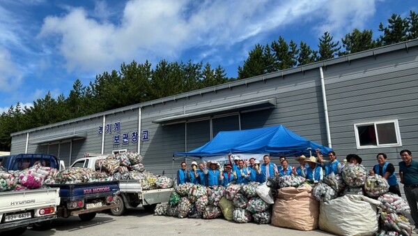 진도군 농촌지도자회, 농약 빈 병 8톤 수거해 저탄소 생활 실천 앞장 / 사진 = 진도군