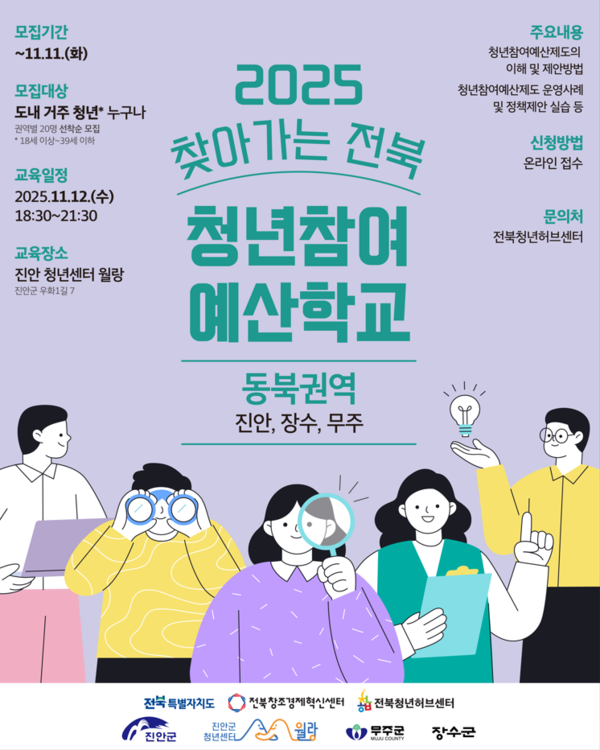 2025 찾아가는 전북 청년참여 예산학교  홍보포스터 / 사진 = 진안군