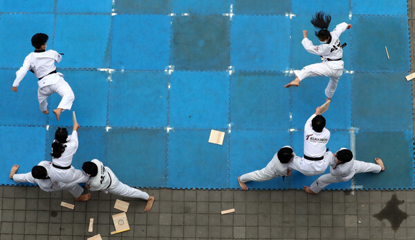 태권도 격파 시범 / 사진=연합뉴스