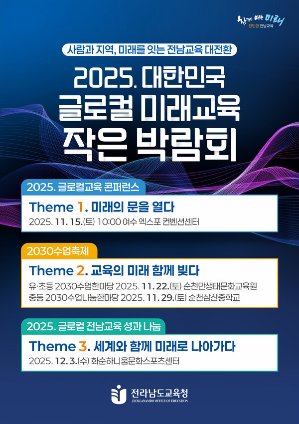 2025. 대한민국글로컬 미래교육 작은 박람회 (메인포스터) / 사진 = 전라남도교육청