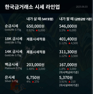 오늘의 금값 시세